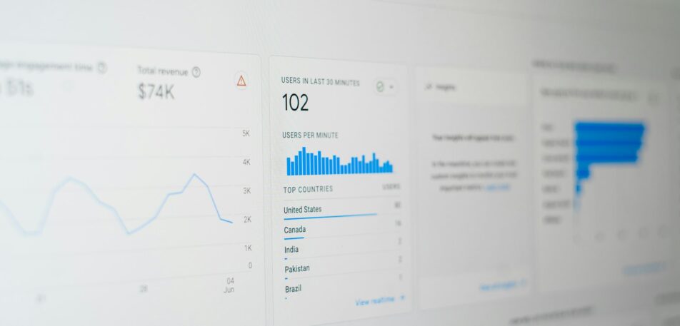 Performance data displayed on a screen